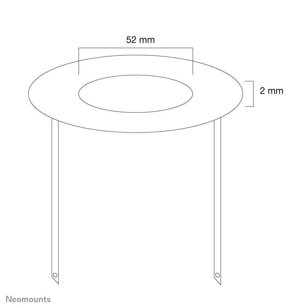 Ceiling Cover For Fpma-C100 52mm Black