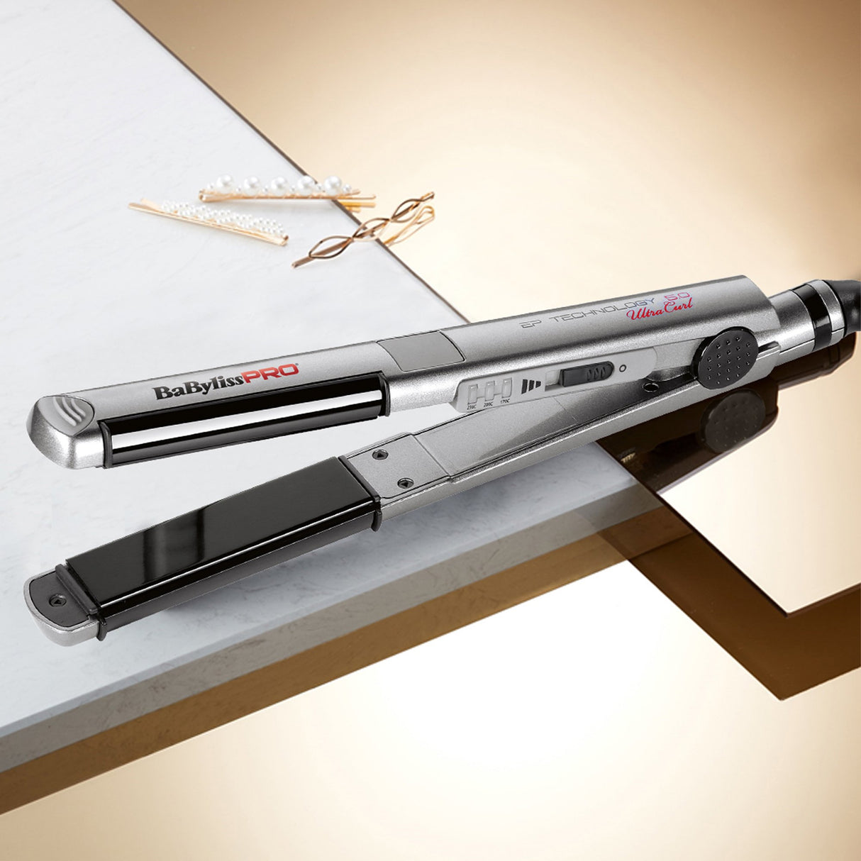 EAN 3030050091632 - BaByliss ULTRACURL STYLER 25MM Plancha de pelo Caliente Gris, Plata 40 W 2,7 m imagen 3