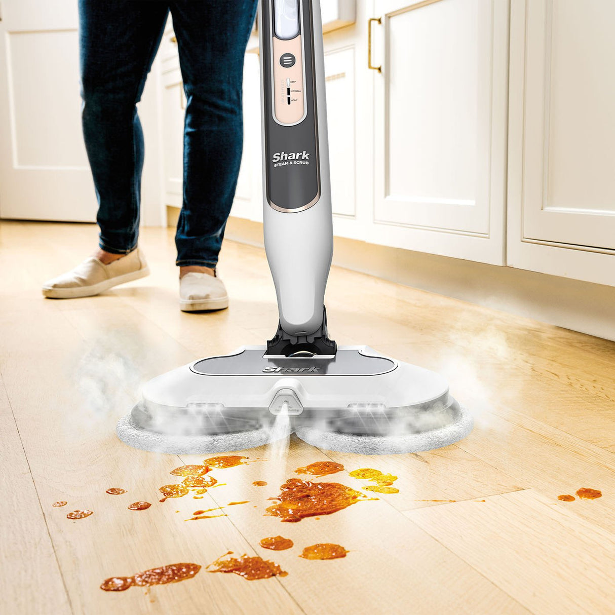 Thark Veam & Scrub Cleaner De Vapor S8201eu Grey Light Grey, 1.120 Vatios, Con Tecnología De Blaster De Vapor S8201eu