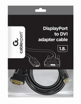 EAN 8716309078931 - Gembird CC-DPM-DVIM-6 adaptador de cable de vídeo 1,8 m DisplayPort DVI Negro imagen 2