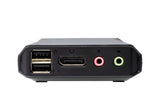 Aten Switch Kvm En Formato Cable Híbrido Displayport De 2 Puertos Usb-C