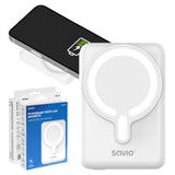 Savio Ba-13 Batería Externa 10000 Mah Cargador Inalámbrico Blanco