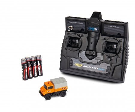 EAN 4005299541254 - Carson Unimog U400 modelo controlado por radio Camión Motor eléctrico 1:87 imagen 1