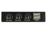 Delock 3.5" Front Panel > 2 X Usb 2.0 And Fan Control - Anschlüsse Am Vorderen Bedienfeld Des Speicherschachts - Usb 2.0 X 2