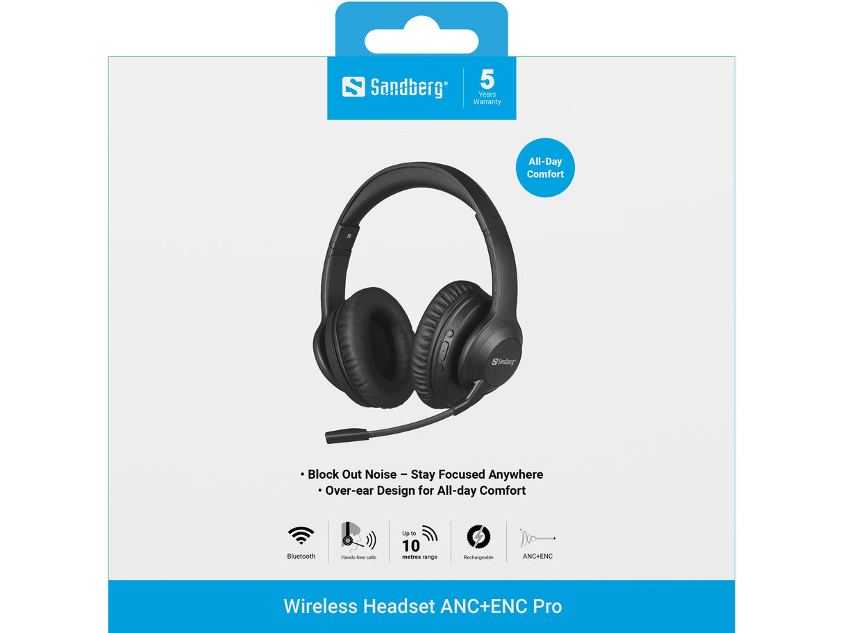 EAN 5705730126451 - Sandberg 126-45 auricular y casco Auriculares Inalámbrico Diadema Música/uso diario Bluetooth Negro imagen 9