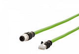 Metz Connect Verbindungsleitung M12 St-Rj45 St 4-Pol D-Kodiert Gerade-Gerade Schleppkette Torsion 5m