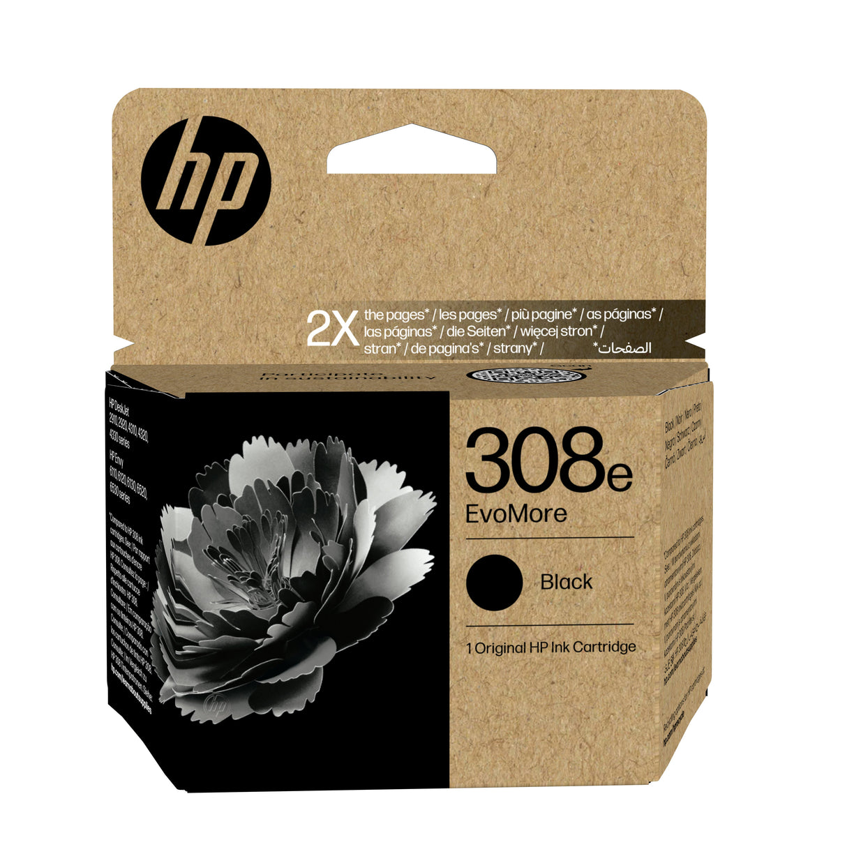 EAN 0199764692290 - HP 308e EvoMore Black Original Ink Cartridge cartucho de tinta 1 pieza(s) Rendimiento estándar Negro imagen 1