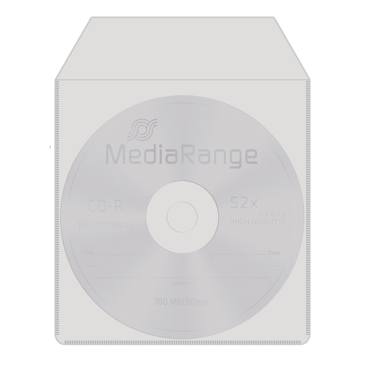 Mediarange Box64 Funda Para Discos Ópticos 1 Discos Gris 50 Uds
