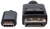 EAN 0766623152471 - Manhattan 152471 adaptador de cable de vídeo 1 m USB Tipo C DisplayPort Negro imagen 3