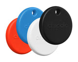 Chipolo Pop 4 Pack - Tracking Tag Compatible With Apple Find My On Iphone (Negro, Rojo, Blanco, Azul)