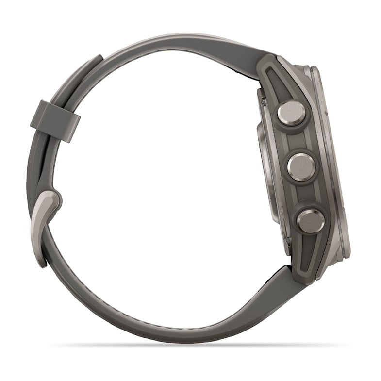 Garmin Fenix 9 Titanio Con Correa De Silicona En Gris Smartwatch 43mm