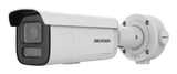 Hikvision Ds-2cd2646g2ht-Izs2u/Sl(2.8-12mm)Ef Cámara De Red Bullet Motorizada Varifocal Con Luz Estroboscópica Acusense De 4 Mp Y Advertencia Audible