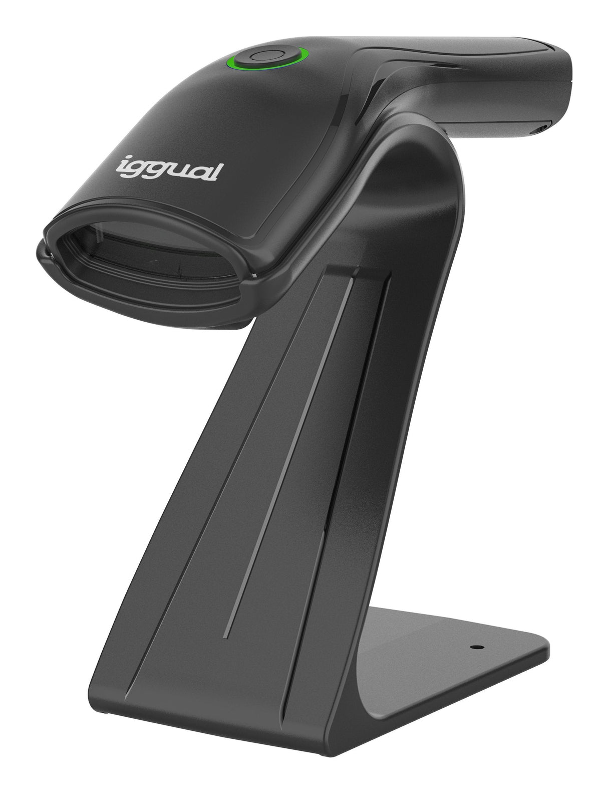 Iggual Lector Código Barras 1d Usb Botón Soporte