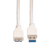 Value Usb 3.2 Gen 1 Cable, A St - Micro B St, Wei, 0,15 M