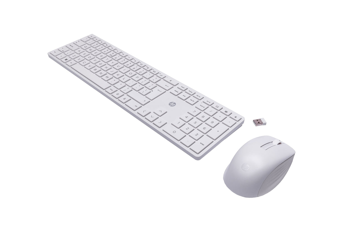 EAN 0196188142141 - HP 650 Wireless Keyboard and Mouse Combo teclado Ratón incluido Hogar RF inalámbrico QWERTY Blanco imagen 2