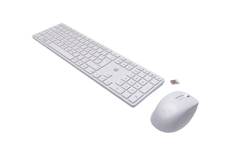 EAN 0196188142141 - HP 650 Wireless Keyboard and Mouse Combo teclado Ratón incluido Hogar RF inalámbrico QWERTY Blanco imagen 2