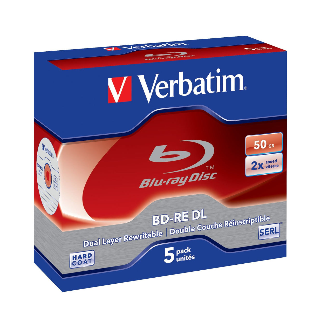 Bluray Verbatim 50gb  5pcs Jewelc. 2x White Blue