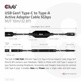 EAN 8719214472139 - CLUB3D CAC-1538 cable USB USB 3.2 Gen 1 (3.1 Gen 1) 10 m USB C USB A Negro imagen 4