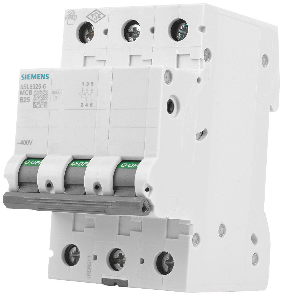 Siemens Automat B 25a 5sl63256 400v 6ka 3p