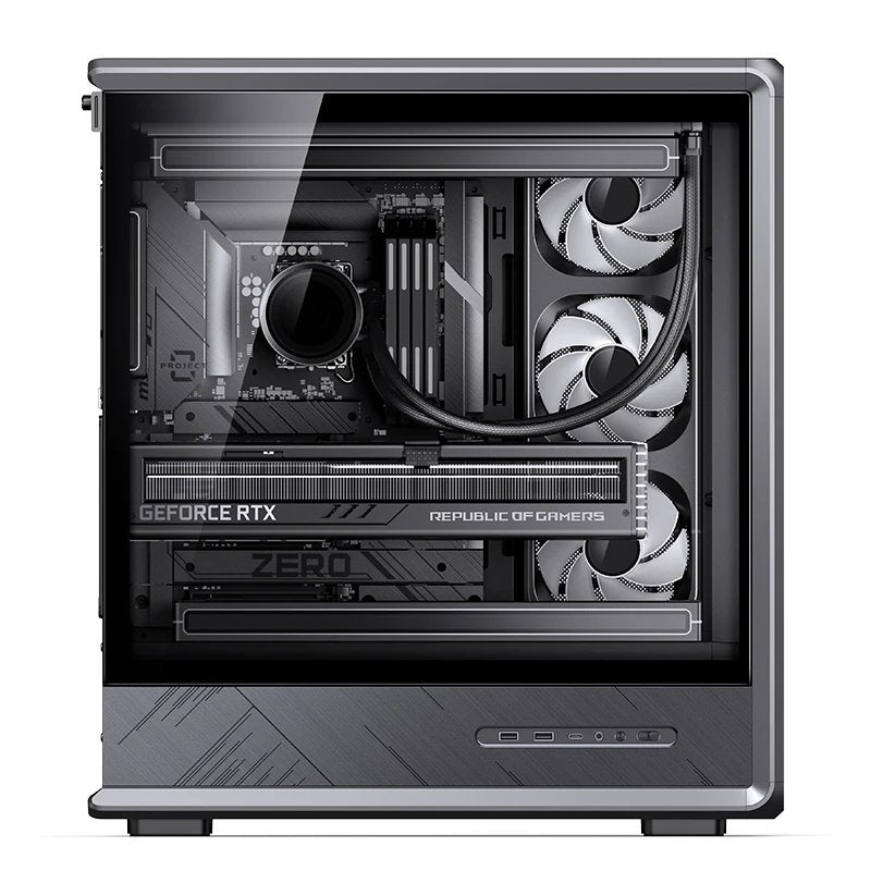 Jonsbo D401 Pc-Gehäuse, Midi Tower, Atx, Tempered Glass - Schwarz