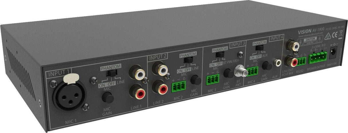 Vision Av-1900 Amplificador De Audio Hogar Negro