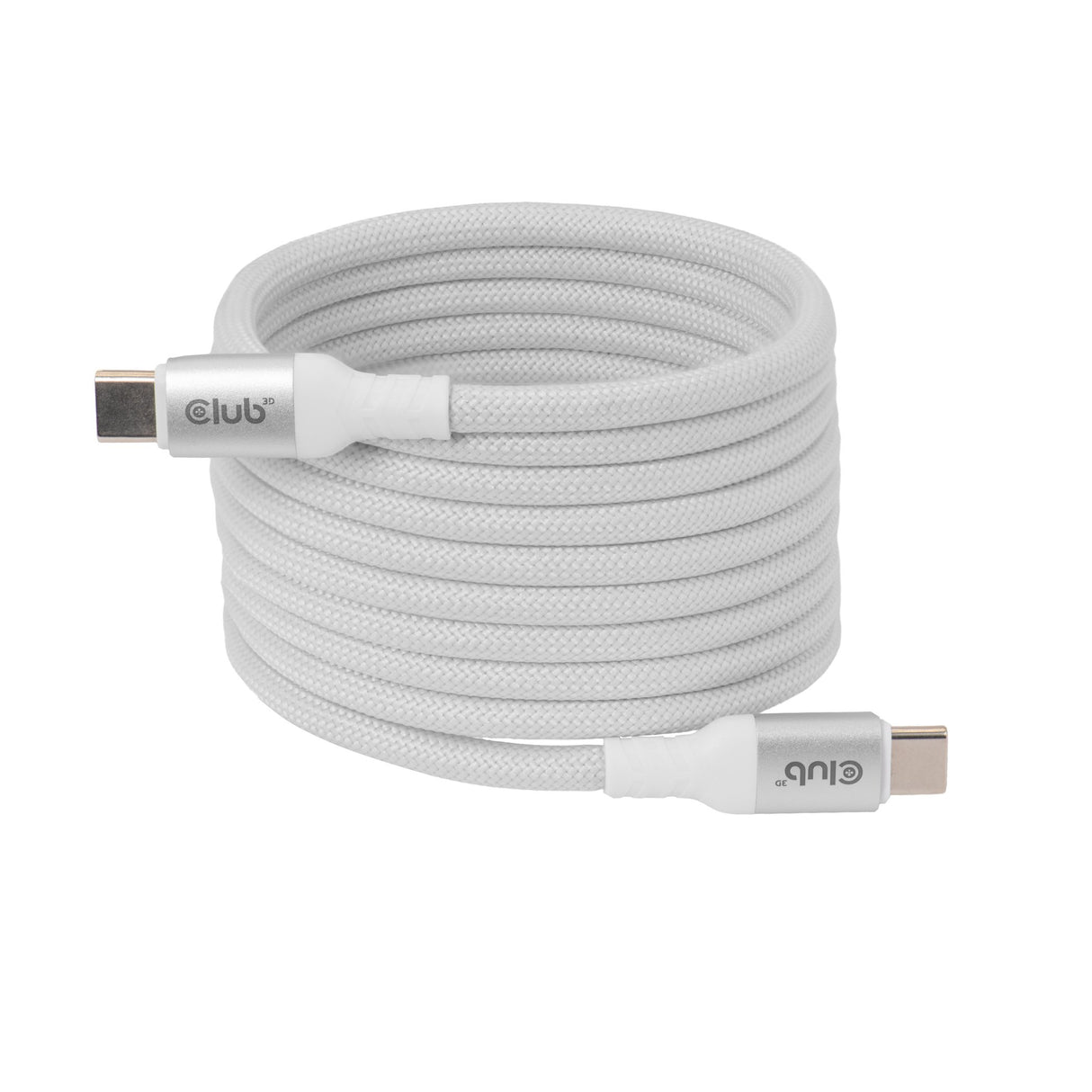 EAN 8719214473617 - CLUB3D CLUB 3D USB-C Magnetic-Coil Cable White cable USB 2 m USB C 0,48 Gbit/s 240 W Blanco imagen 1