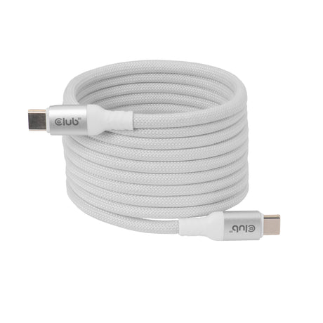 EAN 8719214473617 - CLUB3D CLUB 3D USB-C Magnetic-Coil Cable White cable USB 2 m USB C 0,48 Gbit/s 240 W Blanco imagen 1
