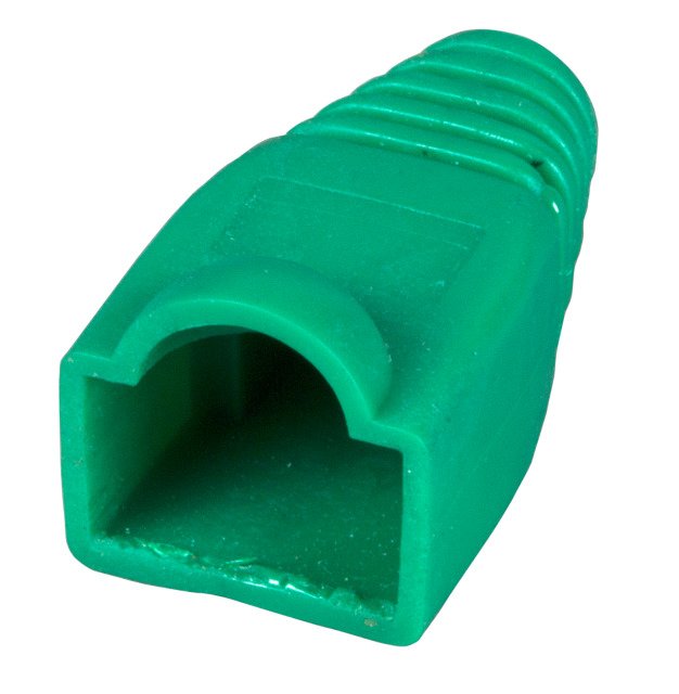 Manguito Antidoblez Rj45 Grn, Con Protector De Pestaña, Vpe 100