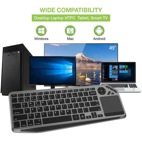 EAN 8059018365375 - Techly ICTB9801TB teclado Universal RF Wireless + Bluetooth QWERTY Inglés de EE. UU. Negro imagen 12