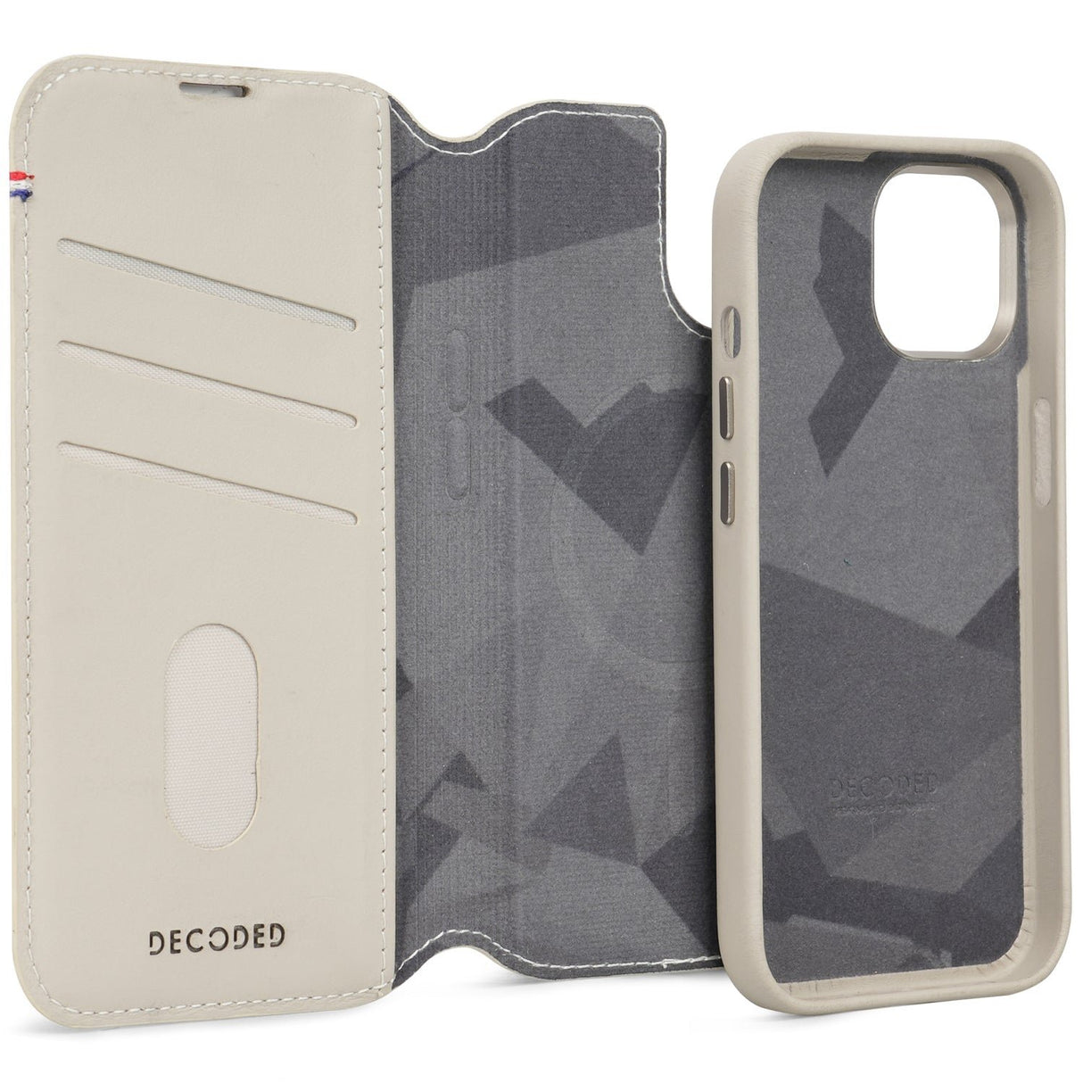 EAN 8720593010423 - Decoded D24IPO15DW5CY funda para teléfono móvil 15,5 cm (6.1") Funda cartera Beige imagen 7
