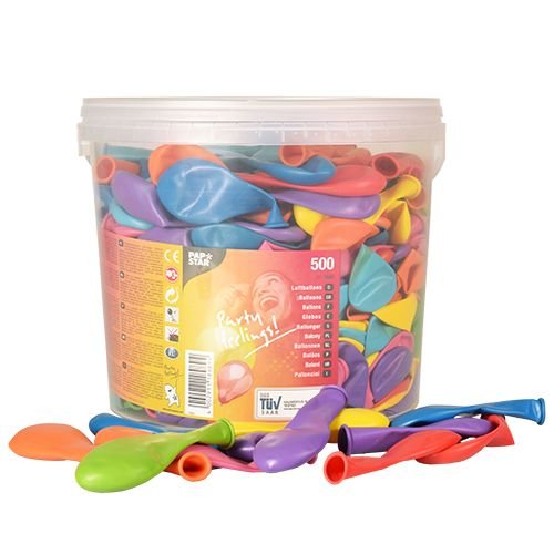 Papstar Luftballons O 19 Cm De Color Surtido In Caja - Mixto Colores - Oval - Gummi - 19