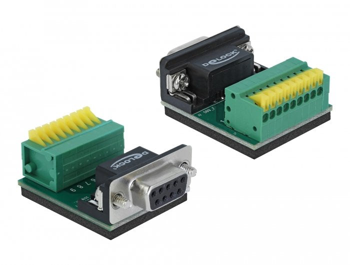 Delock Adaptador Sub-D 9 Pines A Bloque De Terminales 9 Pin Con Botón Pulsador