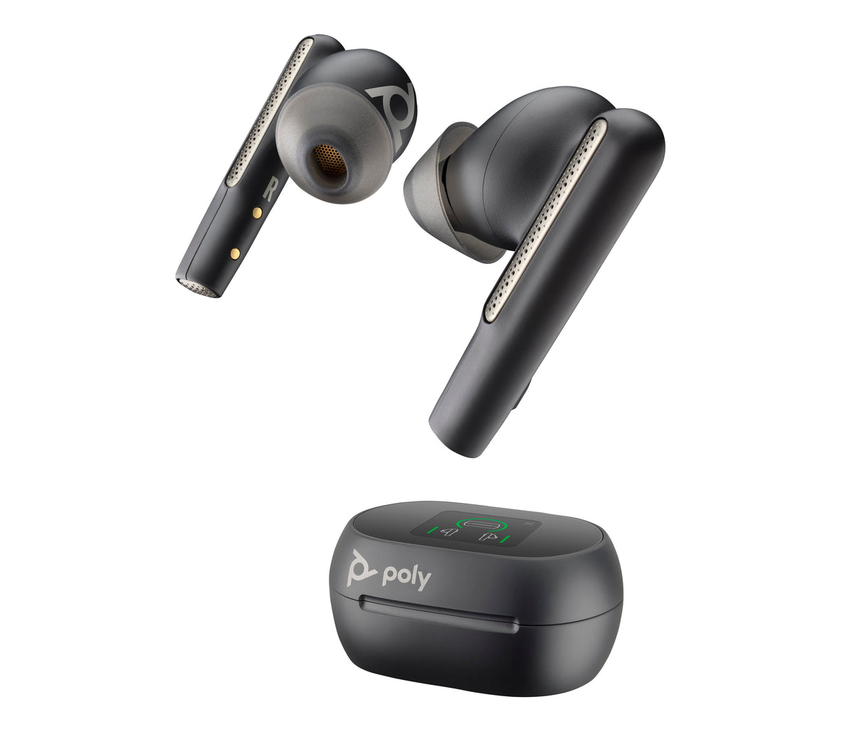 EAN 0017229187993 - HP Poly Voyager Free 60+ UC Carbon Black Earbuds +BT700 USB-C Adapter +Touchscreen Charge Case Auriculare imagen 1