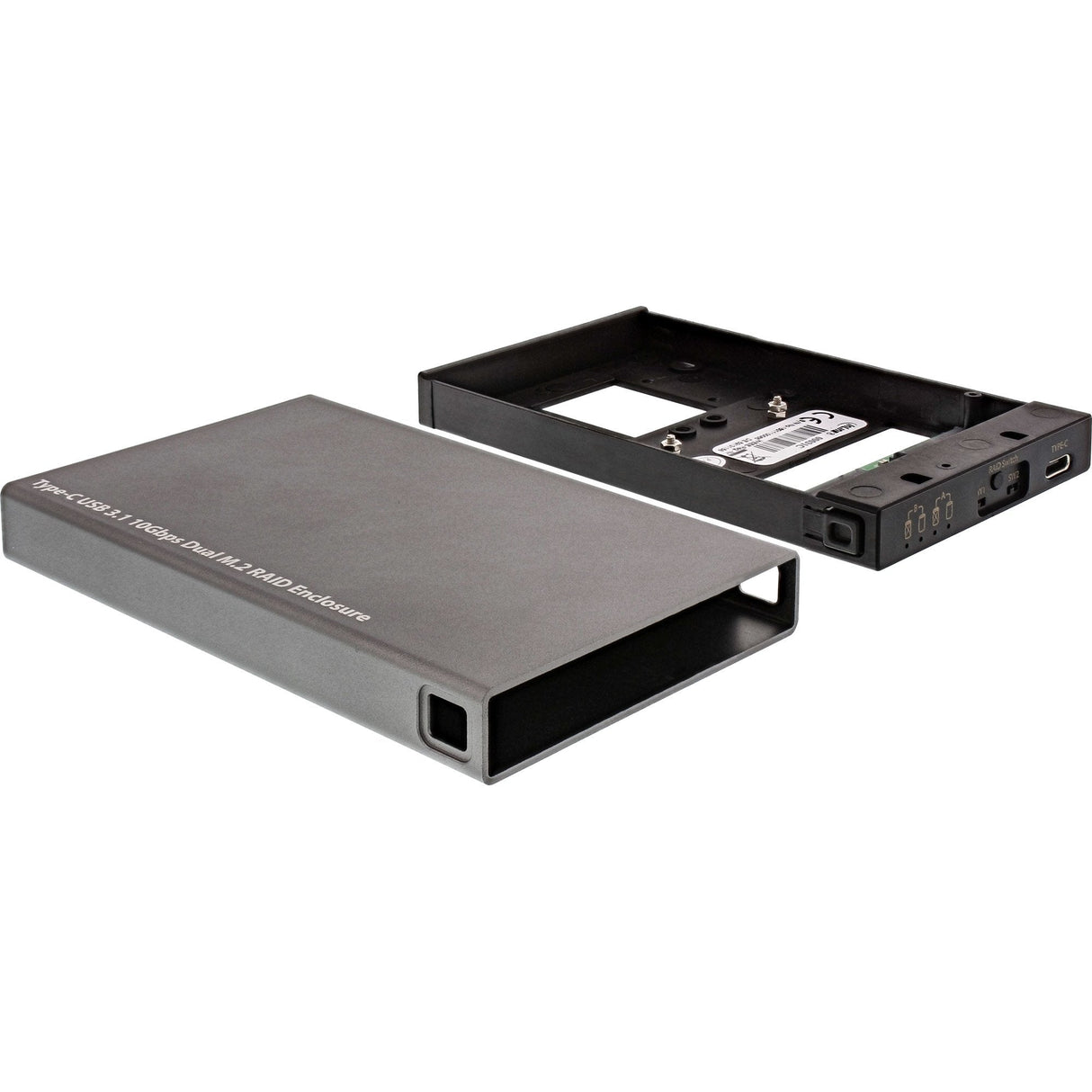 Ext. Inline Caja Usb 3.1 Raid, Para Ssd Dual M.2, Con Puerto Usb Tipo C