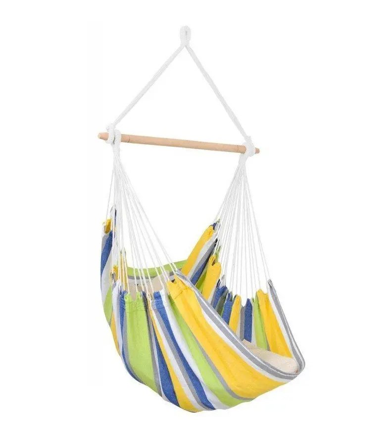 Amazonas Silla Colgante Relax Kolibri Az-2020115, Silla Colgante De Camping Amarillo/Azul Az-2020115