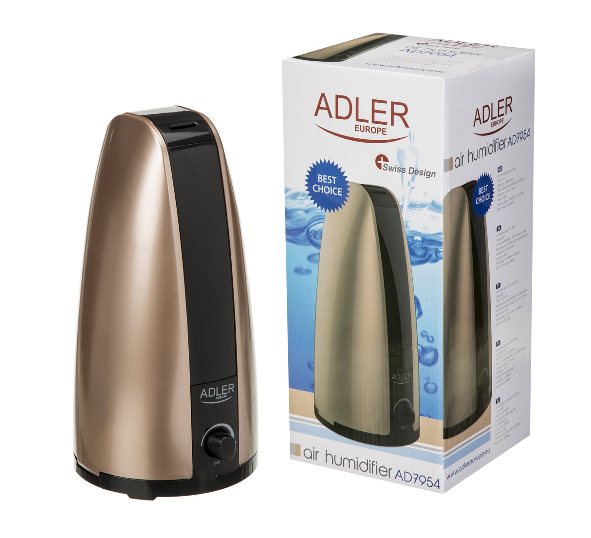 EAN 5908256834156 - Adler AD 7954 humidificador 1 L Negro, Oro 18 W imagen 2
