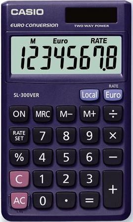 Casio Sl-300vera Calculadora Bolsillo Pantalla De Calculadora Violeta