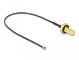 Delock Antennencable Sma Buchse Zum Einbau Zu Mhf 4l Lk Stecker 1.37 20cm Gewindelnge 10mm Spritzwassergeschtzt