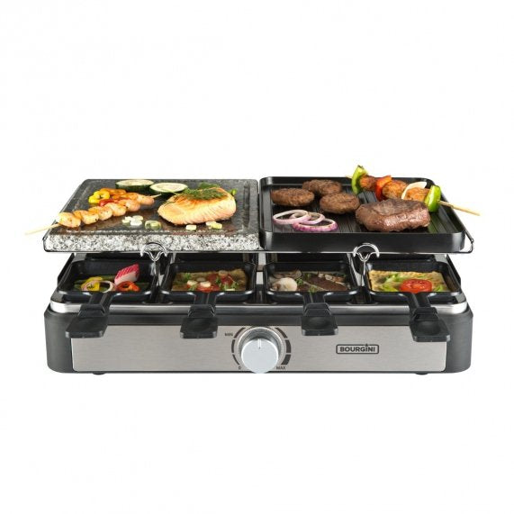 Plancha De Asar Bourgini Gourmette Raclette Grill Plus 8 Personas