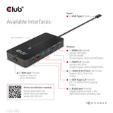 Club3d Usb-7-In1-Hub Usb-C > 2xhdmi/2xusb/Rj45/Usb-C 100w Retail