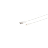 S-Impuls Usb-A Cable De Carga, 8-Pin, 2.0, Pvc, Blanco, 4m