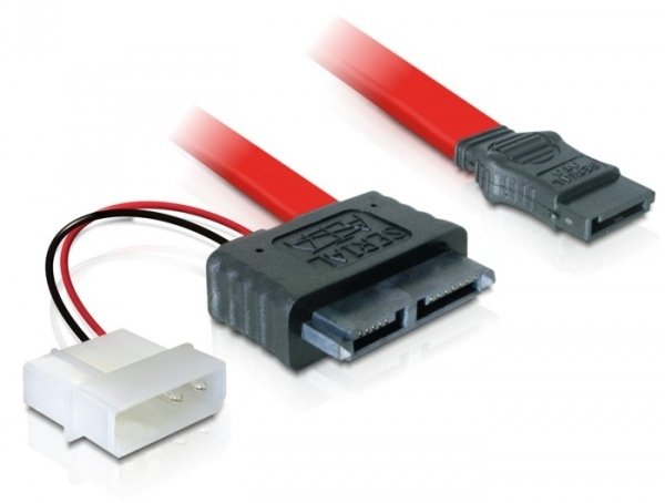 EAN 4043619843909 - DeLOCK Cable SATA Slimline female + 2pin power > SATA cable de SATA 0,3 m Rojo imagen 1