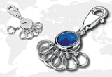 Llavero Troika Around The World De Anilla Azul, Plata