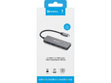 EAN 5705730136504 - Sandberg 136-50 hub de interfaz USB Tipo C 5000 Mbit/s Gris imagen 3