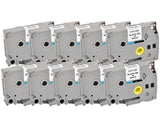 G&G 10 Cintas Para Etiquetadora Compatible Con Brother Tze-231