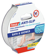 Tesa Cinta Antideslizante Adhesiva Baño 25mm X 5m Transparente