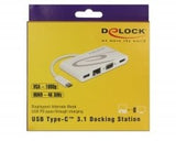 Delock Dockingstation Usb Type-C 3.1 Hdmi 4k 30 Hz + Vga + Lan + Usb Pd