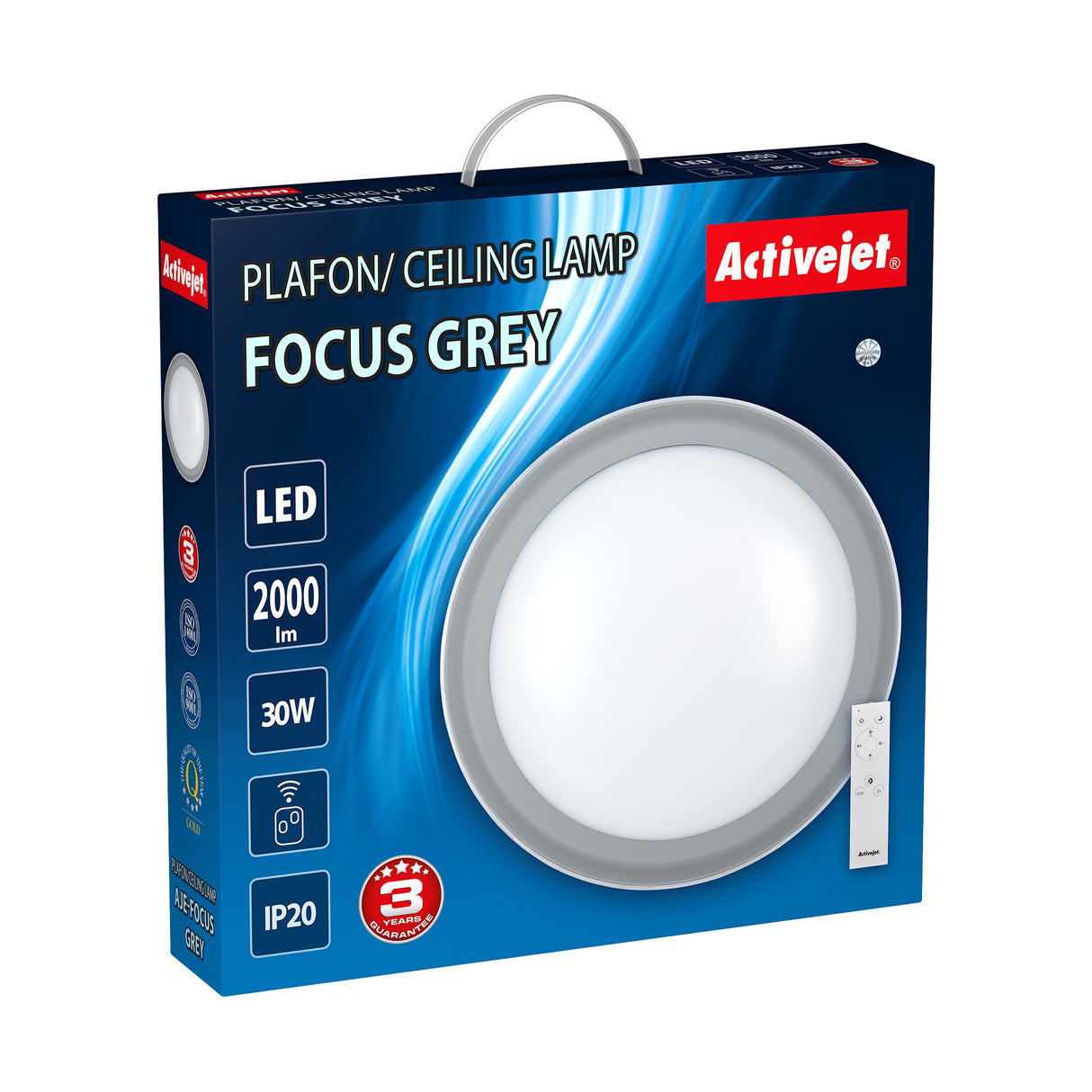 EAN 5901443112662 - Activejet Plafon LED AJE-FOCUS Grey + pilot iluminación de techo Bombilla(s) no reemplazable(s) 30 W G imagen 3