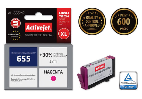EAN 5901443095842 - Activejet AH-655MR cartucho de tinta 1 pieza(s) Compatible Alto rendimiento (XL) Magenta imagen 1