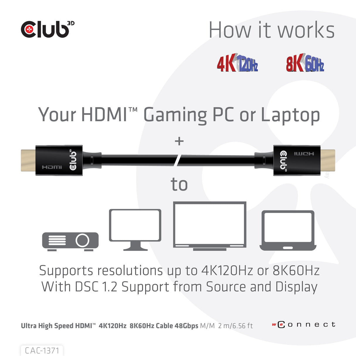 EAN 8719214471149 - CLUB3D CAC-1371 cable HDMI HDMI tipo A (Estándar) Negro imagen 3